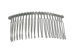 2 Pcs - 20 teeth Black metal Hair Combs Claw Clip Hairpin Decoration Jewellery - Picture 1 of 3