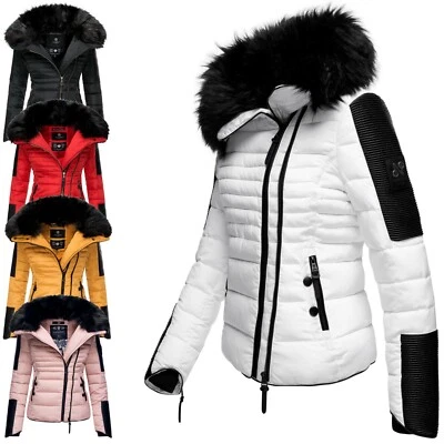 Navahoo Yuki Damen Herbst Winter Kurz Stepp Jacke Parka Mantel warm gefüttert - Bild 1 von 4