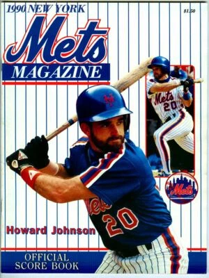 Vintage 1990 NY METS Score Book Program! Vs. LA Dodgers! Howard Johnson Cover! - Image 1 of 4