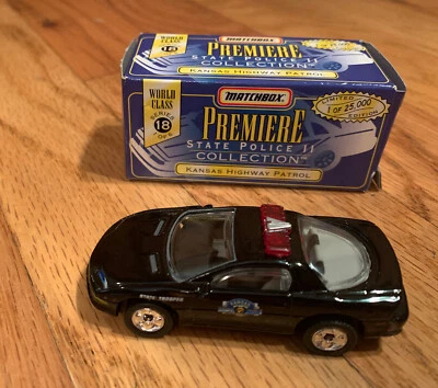 Matchbox Kansas HIGHWAY PATROL Premiere State Police Collection Series 18 Camaro - Image 1 of 4