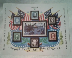 Republic Haute-Volta, US Bicentennial Postage Stamp - Cancelled - Picture 1 of 3