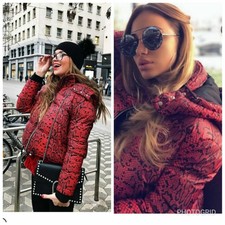 zara snakeskin puffer