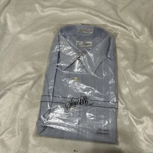 New VTG Since 1886 Sears Roebuck And Co Baby Blue Men’s Dress Shirt L/S 17.5 - Picture 1 of 11