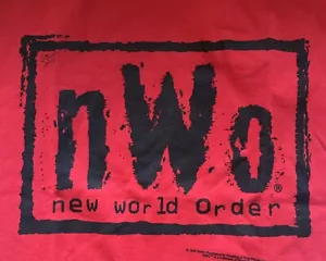 Camicia vintage nuova senza scatola taglia grande rossa nera 1998 wrestling wcw - Foto 1 di 7