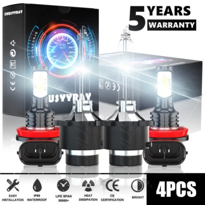 Para Infiniti QX80 2014 - Faros LED delanteros haz alto/bajo + luz antiniebla 4x bombillas Foto 1 de 4