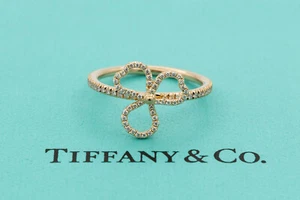 Anillo Tiffany & Co. Flor Papel Abierto Oro Rosa 18k y Diamantes Talla 6 - Imagen 1 de 9