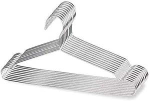 Wire Hangers 10 Pack Coat Hangers Strong Heavy Duty Stainless Steel Metal Hanger - Picture 1 of 7