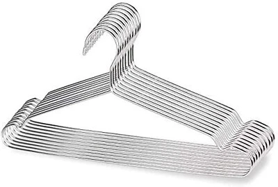 Wire Hangers 10 Pack Coat Hangers Strong Heavy Duty Stainless Steel Metal Hanger - Image 1 of 4