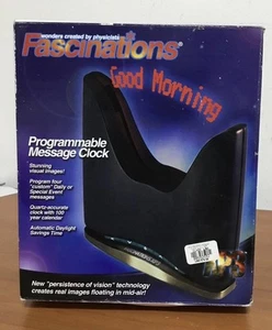 Programmable Floating Message Clock Fascinations Model XP3 Customizable Tested - Picture 1 of 12