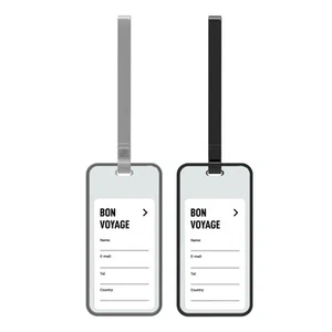 Luggage Bag Tags Baggage Tags Travel Suitcase Tag with Name ID Card 2 Pack (G... - Picture 1 of 8