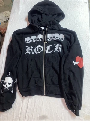 Lauren Moshi Lachelle Neón Stud Elements Cremallera Sudadera con Capucha Med $370 Venta al por menor Calavera Foto 1 de 4