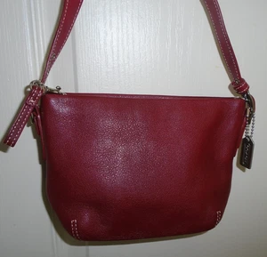 Coach Legacy Mini Borsa Piccola Demi in Pelle Rossa - Foto 1 di 15