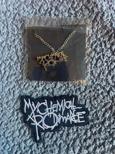 My Chemical Romance Patch & Necklace Bundle Band Sew on Embroidered Rock Punk - Picture 1 of 2