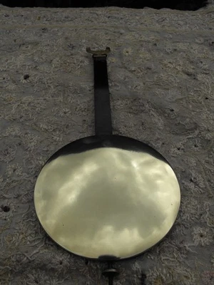 Antique Vintage Brass Wall Longcase Clock nice Polished Pendulum. - Image 1 of 2