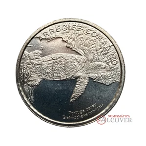 COSTA RICA 50 Colones 2023 Tortuga Carey arrecife SC / UNC - Picture 1 of 2