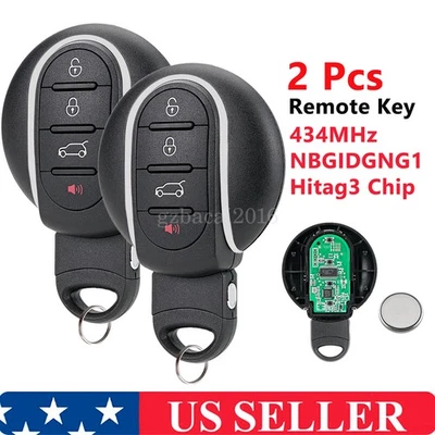 2 para 2014 2015 2016 2017 2018 Mini Cooper Smart Proxy controle remoto chaveiro 4B - Imagem 1 de 4