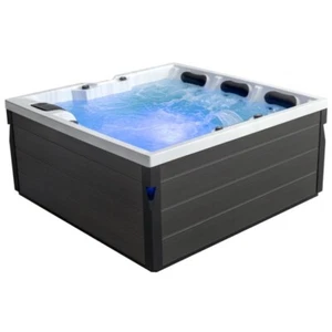Outdoor-Whirlpool 200x200 cm in grau eco Sterling Silver Außenwhirlpool - Bild 1 von 11