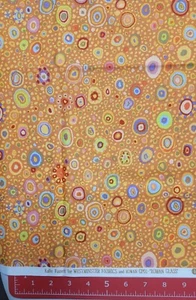 1 YD Kaffe Fassett Stoff RÖMISCHES GLAS, ROWAN WESTMINISTER hellbrauner Hintergrund - Bild 1 von 1