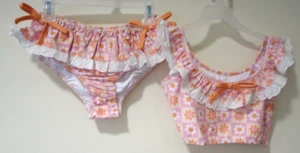 NWT Cheeky Plum Ruffle Neck & Hip Bathing Suit Girl's Size 12 - Picture 1 of 2