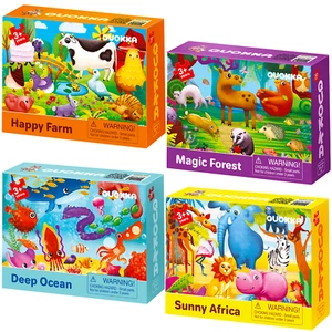 30 Piece Floor Jigsaw Puzzles for Kids | Polar, Farm, Ocean & Safari Animals - Picture 1 of 8