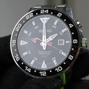 Seiko Sportura Kinetic GMT SUN015P1 5M85-0AA0 sapphire 100M 45mm PARTS REPAIR - Picture 1 of 20