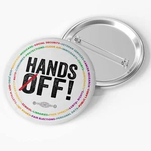 HANDS OFF! Our Rights Buttons - AT25-104 - Picture 1 of 21