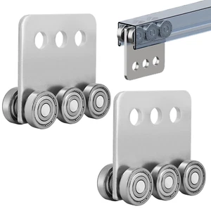 2Pcs 6-Wheel Trolley Rollers, Six Bearing Trolley Assembly for Unistrut Track - Picture 1 of 12