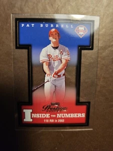 2003 Playoff Prestige Pat Burrell Inside the Numbers #IN-21 /2002 Phillies - Picture 1 of 2