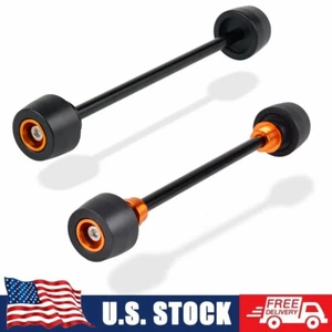 Front Rear Axle Slider Fork Crash Pads For KTM 125-500 XC-W XCFW EXC F 2017-2023 - Picture 1 of 8