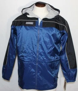 NEW Columbia Boy's Kids Camp Island Jacket Wind Water Rain Resistant Hood Blue - Picture 1 of 3