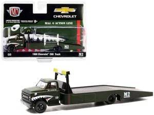 1968 Chevrolet C60 Flatbed Truck #68 Matt Dark Green with Graphics "Maj. G Actio - Picture 1 of 1