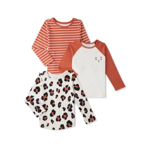 Garanimals Girls Long Sleeved Toddler Tee Shirt 3 Pack - Size 5T - Picture 1 of 1
