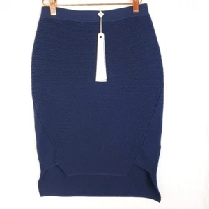 Jonathan Simkhai NWT Knit Pencil Skirt Navy size M - Picture 1 of 10