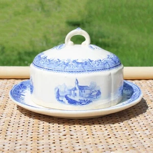 Ancien beurrier rond en faïence de Villeroy & Boch modèle Burgenland - Picture 1 of 6