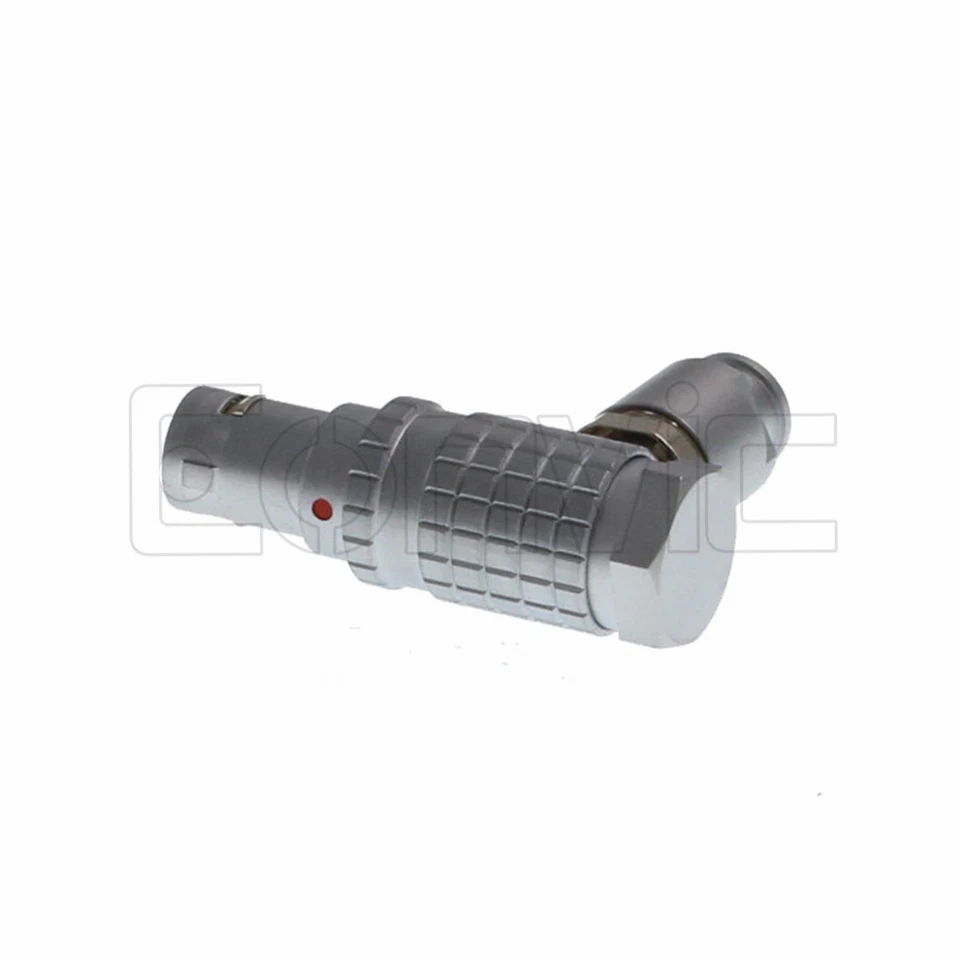 FHG 0B 2 3 4 5 6 7 9 pin right angle elbow male connector plug with Black Rubber - Image 1 of 4