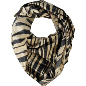 BALENCIAGA Abstract Striped Silk Foulard Scarf 140 X 140cm - Picture 1 of 5