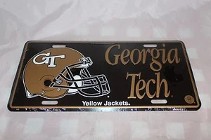 Matrícula clásica de metal estampada Georgia Tech GT - Imagen 1 de 1