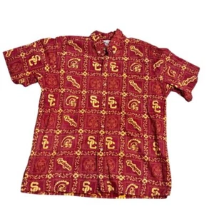 Reyn Spooner Exclusive USC Trojans Reverse Print Hawaiian SS Shirt Size XL - Picture 1 of 6