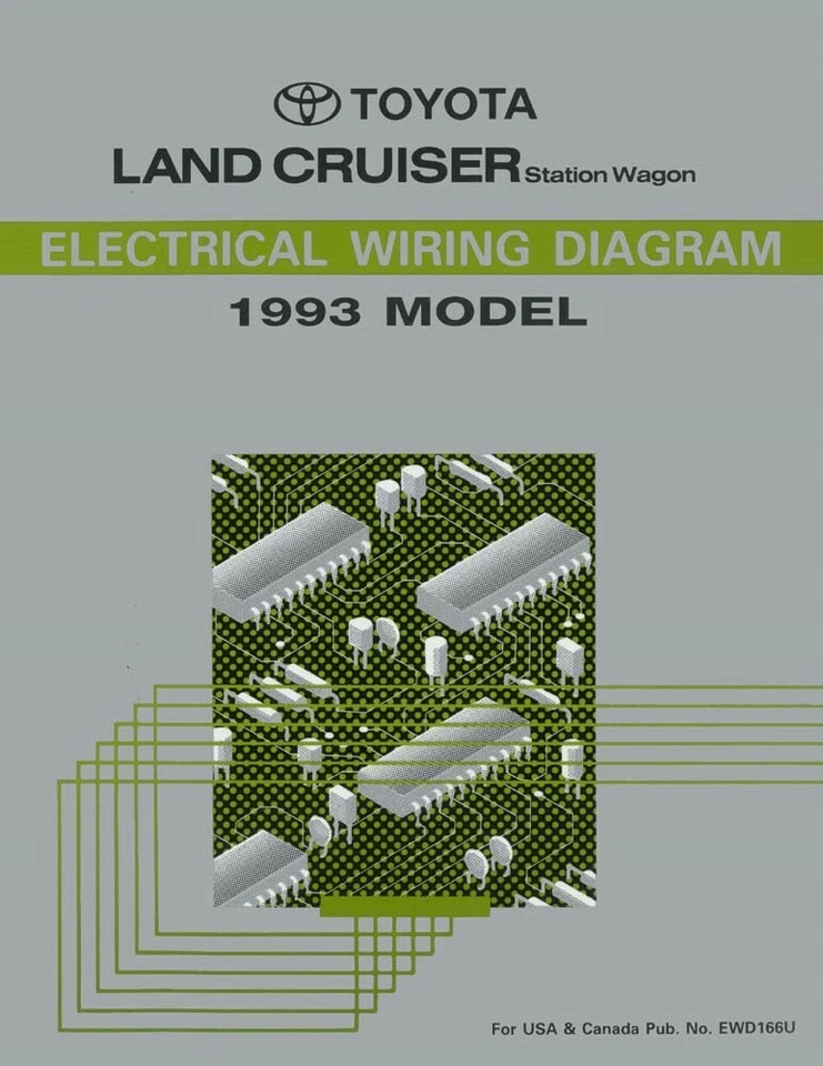 Toyota Land Cruiser 1993 diagramas de cableado esquemas diseño de fábrica OEM Foto 1 de 1