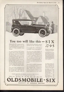 Vintage advertising print auto Oldsmobile Six you will Like car art deco 1924 ad - Picture 1 of 1