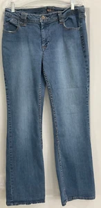 D Jeans Size 14 Medium Blue 5 Pockets Designer Back Pockets Belt Loops 117 - Picture 1 of 11