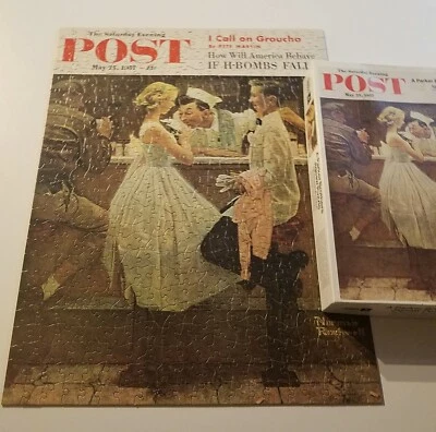 Rompecabezas de 500 piezas Norman Rockwell Saturday Evening Post 1972 vintage, primera graduación 531 Foto 1 de 4
