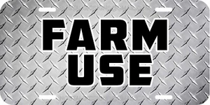 FARM USE ALUMINUM METAL NOVELTY LICENSE PLATE TAG K - Picture 1 of 5