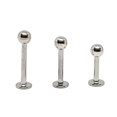 Acciaio chirurgico 16 g (1,2 mm) 3 mm Ball Labret Monroe Tragus Ear Piercing ... - Immagine 1 di 4