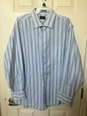 Arrow Men’s Button Up LS Collared Shirt Size 18 34/35 Multicolor Striped  - Image 1 of 4