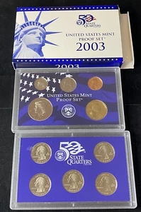 2003 S United States Mint 10 Coin Proof Set OGP & COA Free Shipping - Picture 1 of 2