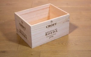 3 Pack of Port boxes - Wooden Wine Box Crate Vintage Shabby Chic Home Storage - Picture 1 of 11