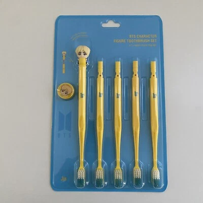 K-Pop BTS BT21 Jin 人物塑像牙刷套装 5 件套韩国新品 — 第 1/4 张图片