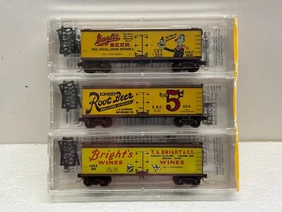 N Scale Micro Trains MTL Special Run 98-25 Beverage Wood Reefer 3-Pack - Image 1 of 3