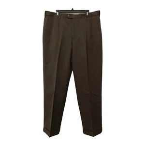 Saddlebred Hidden Expandable Waist Mens Size 40 x 30 Khakis Brown Pants - Picture 1 of 7